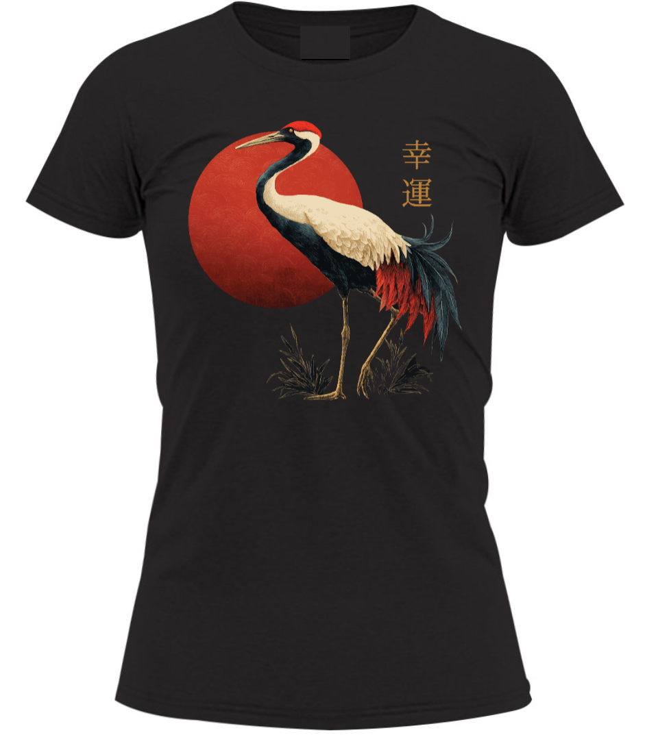 Жерав - дамска тениска cover